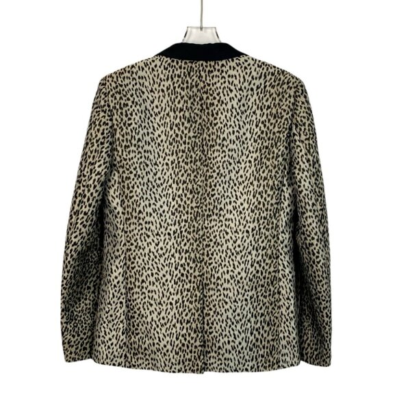 Saint Laurent Paris Leopard Print Blazer With Black Satin Shawl Lapel & Single B - Picture 2 of 7